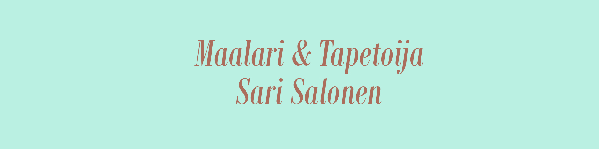 Maalari-tapetoija Sari Salonen